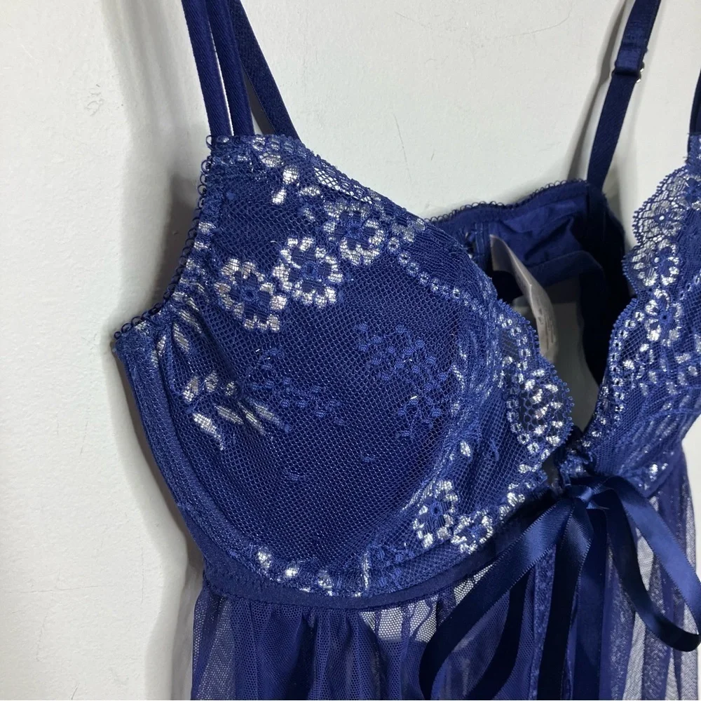 Victoria’s Secret‎ blue lace lingerie underwire size 34C